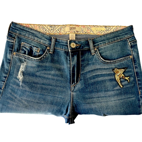 VTG VINTAGE AMERICA BLUES EMBELLISHED DENIM JEANS RARE AND GREAT CONDITION - Picture 10 of 15